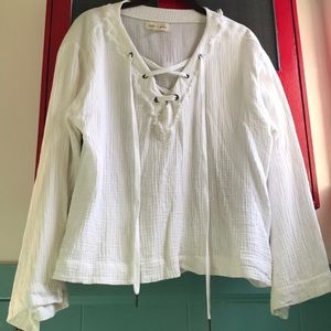 Cloth and Stone White Casual Top